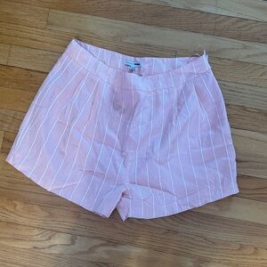 Fashion Nova Pink and White Striped Women's Shorts‎